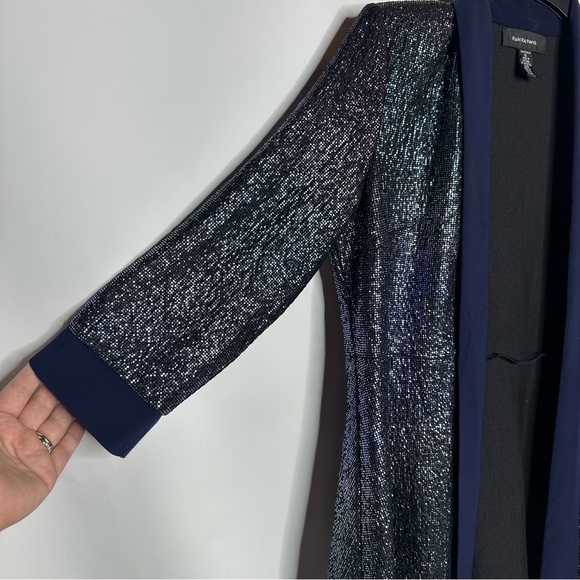 R&M Richards Metallic Open Front Blazer Jacket, Cardigan, Fairy, Size 6 - Picture 4 of 10